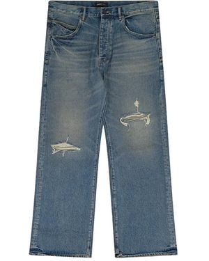 Purple Brand 9 to 5 Jeans im Distressed-Look - Blau