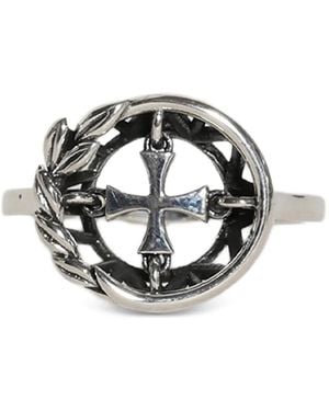 Enfants Riches Deprimes Wreath Cross Ring - Metallic