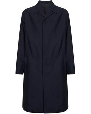 Jil Sander Lapel Button Coat - Blue