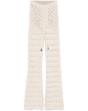 Patrizia Pepe Openwork Trousers - White