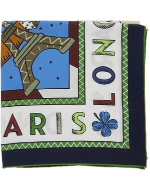 Longchamp Le Jeu De Cheval Silk Scarf 90 - Green