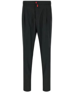 Kiton Pleated Wool Pants - Black