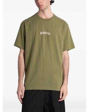 Maharishi Embroidered-Logo T-Shirt - Green