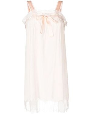 Shiatzy Chen Lace-Panelled Mini Dress - White