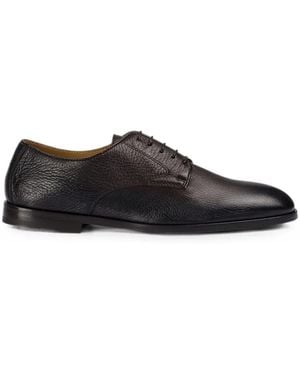 Doucal's Derbies Lacées À Texture Grainée - Noir