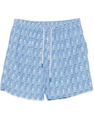 Fefe Coral-Print Swim Shorts - Blue