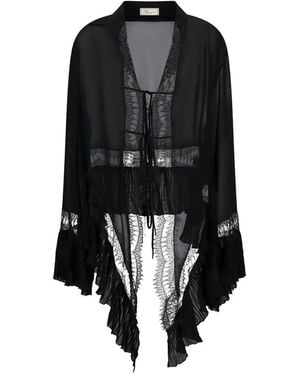 Blumarine Georgette Lace Blouse - Black