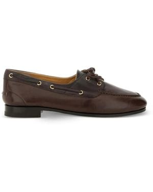Bally Plume Leather Derby Shoes - Brown