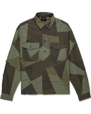 John Elliott Patchwork Shirt - Green