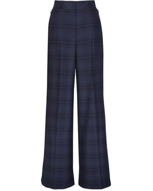 Akris Check Trousers - Blue