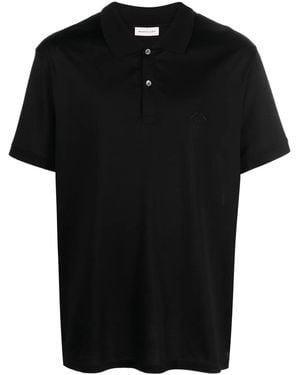 McQueen Seal Logo-Embroidered Polo Shirt - Black