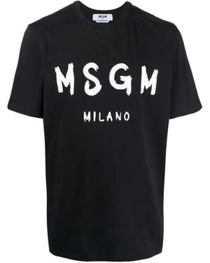 MSGM T-Shirt Con Logo - Nero