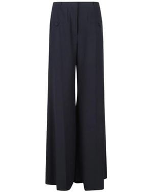 Vivetta Crepe Slit-Detail Pants - Blue