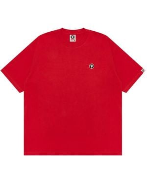 Aape By A Bathing Ape Logo-Patch T-Shirt - Red