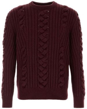 McQueen Cable-Knit Sweater - Purple