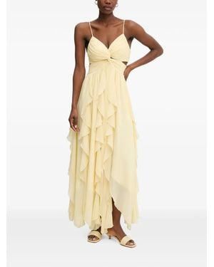 Morgan Ruffled Maxi Dress - Metallic