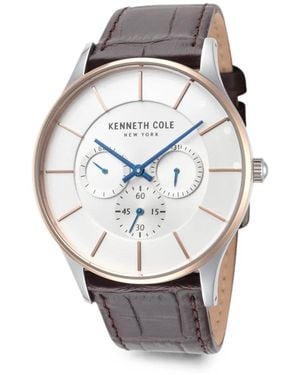 Kenneth Cole Orologio Con Effetto Coccodrillo 42Mm - Grigio