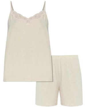 Hanro Lace-Camisole Pyjama Set - White