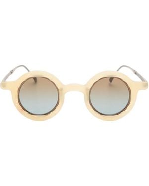 Rigards Round-Frame Sunglasses - Metallic