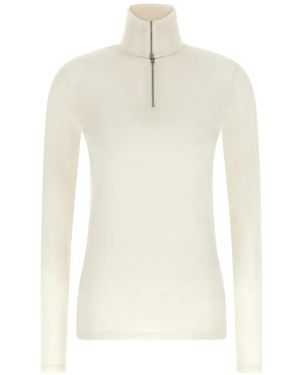 Jil Sander Half-Zip Long-Sleeve Jumper - White
