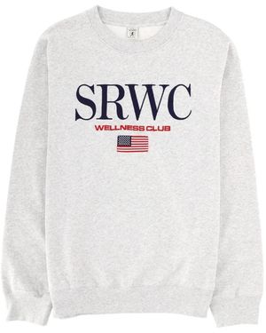 Sporty & Rich Embroidered-Logo Sweatshirt - White