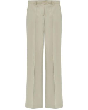 The Attico Pressed-Crease Pants - Natural
