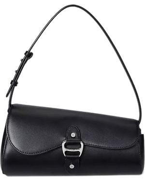 Ralph Lauren Medium Tasha Buckle-Fastening Shoulder Bag - Black