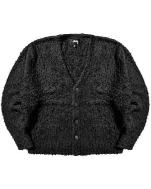 Stussy Cardigan Im Distressed-Look - Schwarz