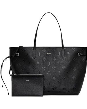 Joop! Debossed-Logo Drawstring Tote Bag - Black