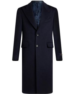 Etro Cappotto Monopetto - Blu