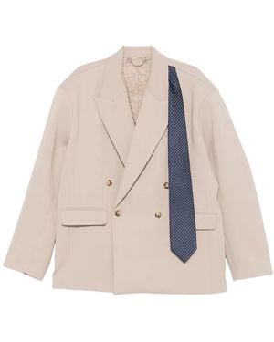Charles Jeffrey Double-Breasted Jacket - Natural