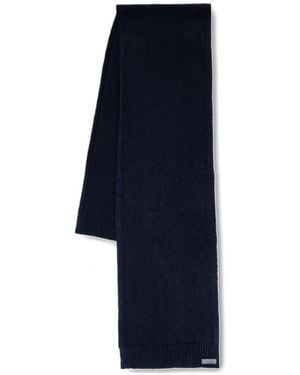 Bally Schal Mit Logo-Patch - Blau