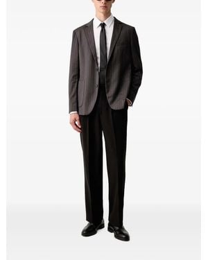 Lindbergh Pinstripe-Pattern Blazer - Black
