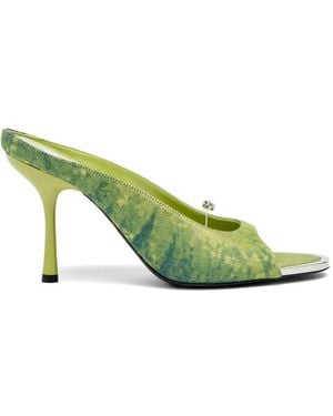 DIESEL D-Diam's Sa Distressed Sandals - Green