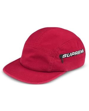 Supreme Baseballkappe Mit Reißverschlussdetail - Rot
