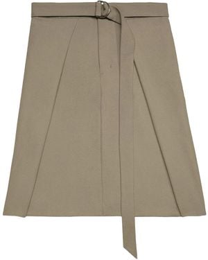 Ami Paris フローティングパネル Aラインスカート - ナチュラル