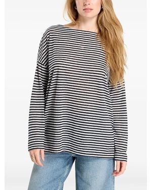 AllSaints Rita Striped Long-Sleeve Top - Blue