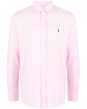 Polo Ralph Lauren Camisa Con Logo Bordado - Rosa