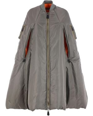 Junya Watanabe Bomber-Cargo Cape Coat - Grey