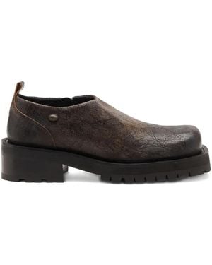 DIESEL D-Texan Zip-Detail Derby Shoes - Brown