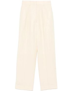 Blazé Milano Savannah Fox Straight Trousers - Natural