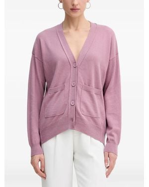 Sisley V-Neck Cardigan - Purple