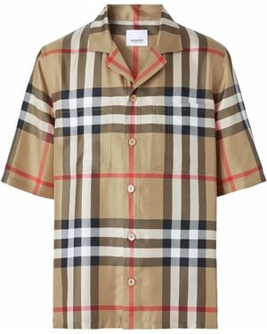 Burberry Silk Shirt - Brown