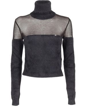 Elisabetta Franchi Roll-neck Knitted Top - ブラック