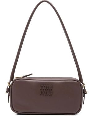 Miu Miu Mini Sac En Cuir - Marron