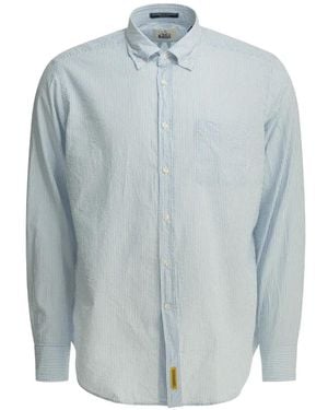 B.D. Baggies Bradford Seersucker Striped Shirt - Blue