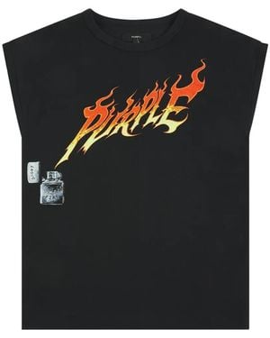 Purple Brand Graphic-Print Tank Top - Black