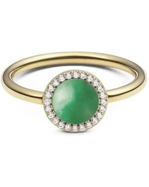 Daniel Wellington Audrey Crystal-Embellished Jade-Stone Ring - Green