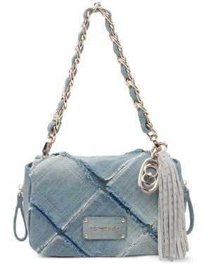 La Carrie Small Isabel Logo-Patch Bag - Blue