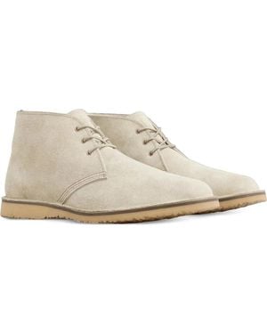 Red Wing Suede Boots - White